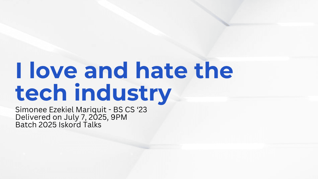 Photo from I Love and Hate the Tech Industry