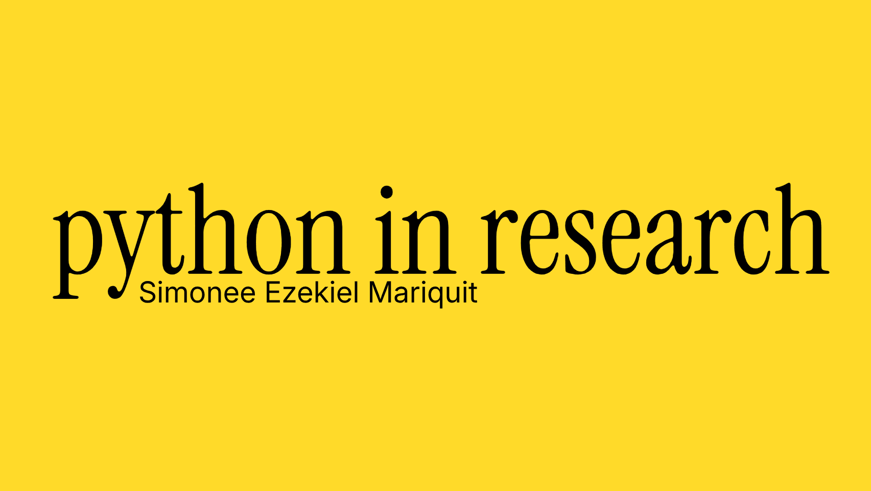 Photo from Python in Research